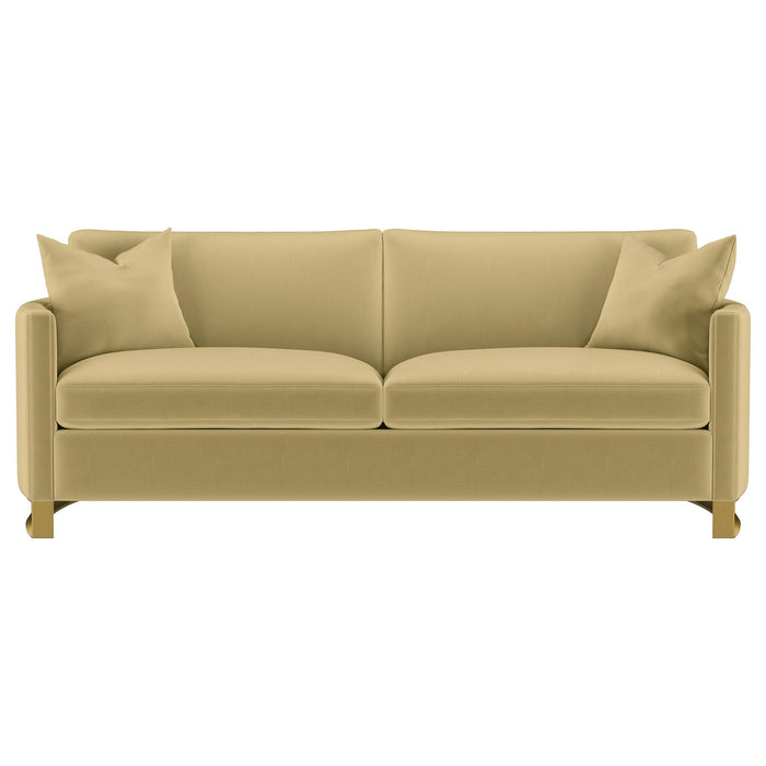 Corliss Upholstered Curved Track Arm Sofa Camel