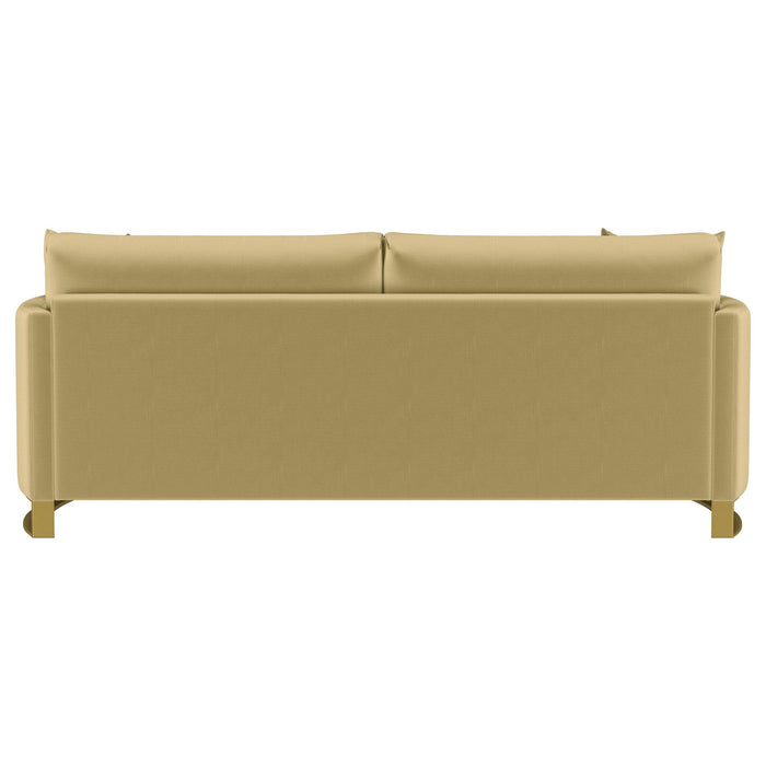 Corliss Upholstered Curved Track Arm Sofa Camel