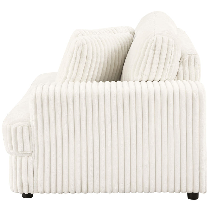 Emberson Upholstered RAF Cuddler Ivory