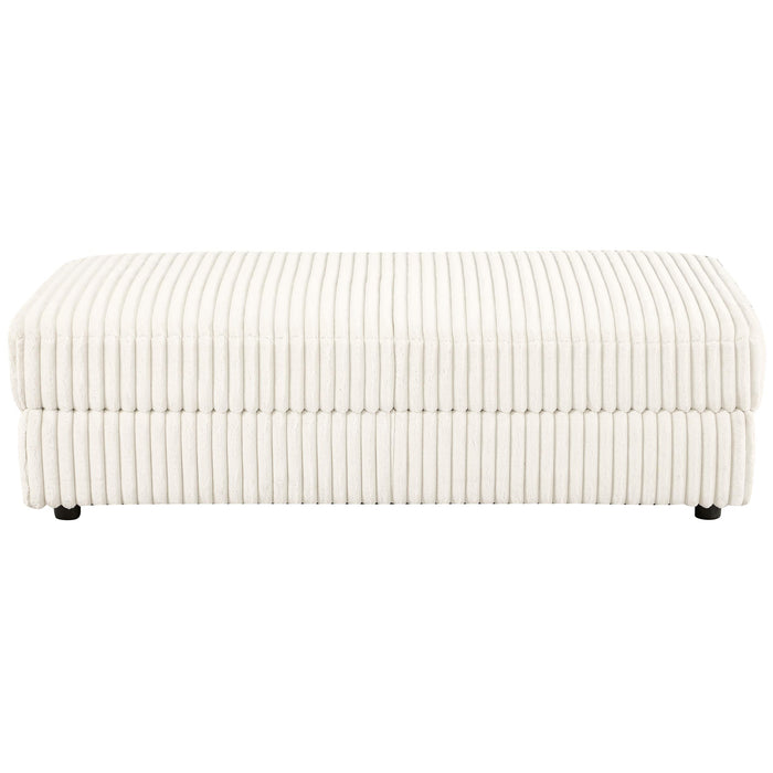 Emberson Upholstered Rectangular Storage Ottoman Ivory