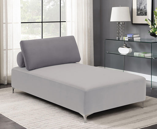 Giovanni Upholstered Accent Chaise Lounger Grey