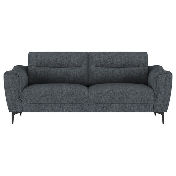 Nolan Upholstered Sloped Track Arm Sofa Charcoal