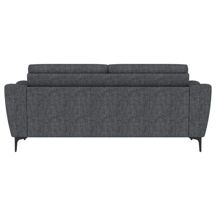 Nolan Upholstered Sloped Track Arm Sofa Charcoal