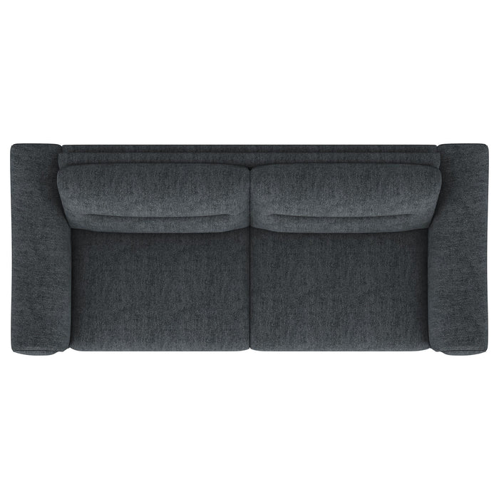 Nolan Upholstered Sloped Track Arm Sofa Charcoal