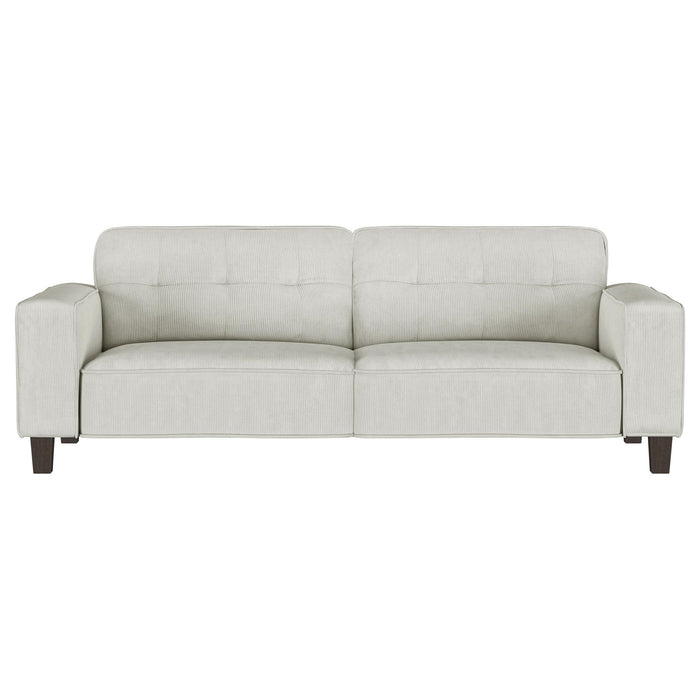 Deerhurst 3-piece Upholstered Track Arm Sofa Set Greige