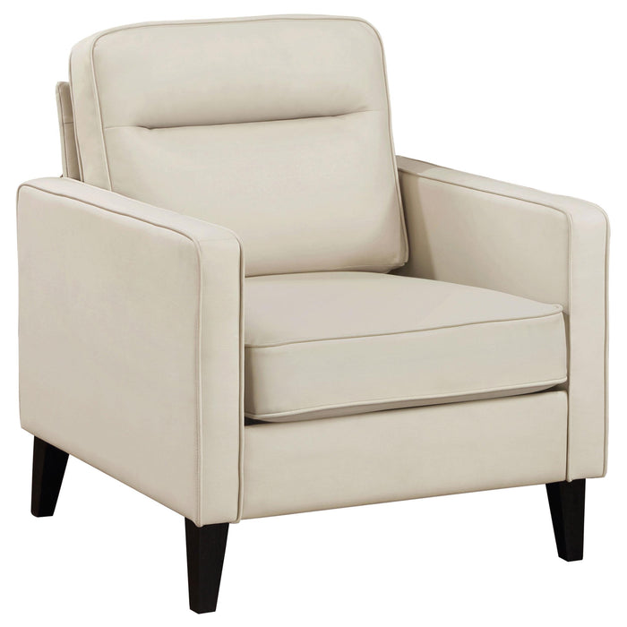 Jonah Upholstered Track Arm Accent Chair Ivory