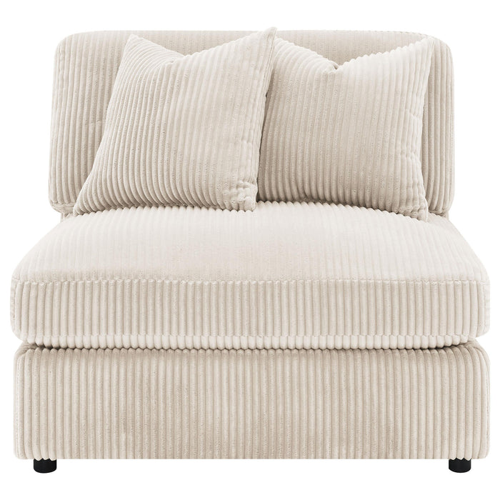 Blaine Upholstered Armless Chair Sand