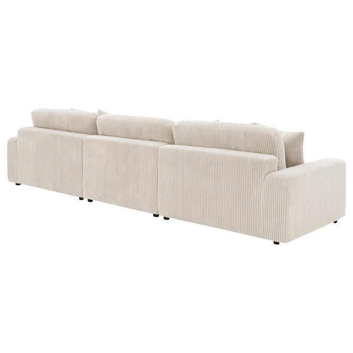 Blaine Upholstered Reversible Chaise Sectional Sofa Sand