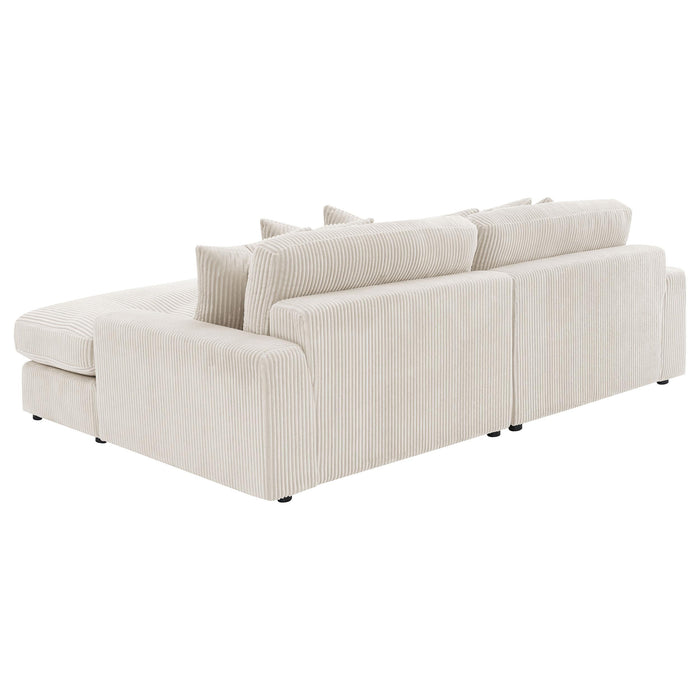 Blaine Upholstered Reversible Chaise Sectional Sofa Sand