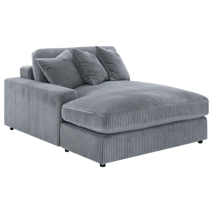 Blaine Upholstered Reversible Chaise Sectional Sofa Fog