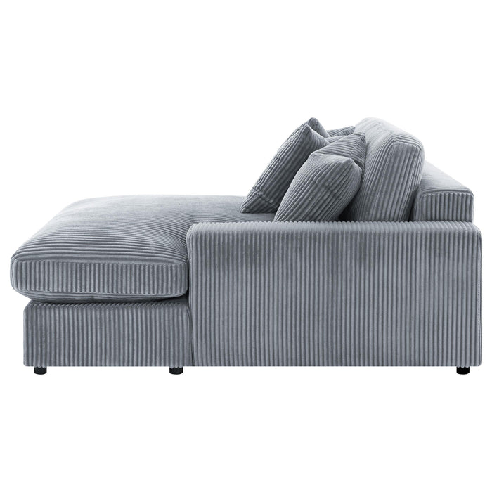 Blaine Upholstered Reversible Chaise Sectional Sofa Fog