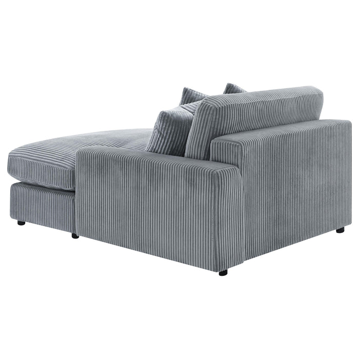 Blaine Upholstered Reversible Chaise Sectional Sofa Fog