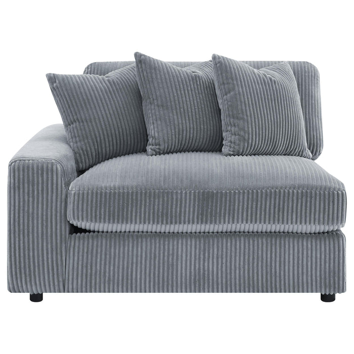 Blaine Upholstered Reversible Chaise Sectional Sofa Fog