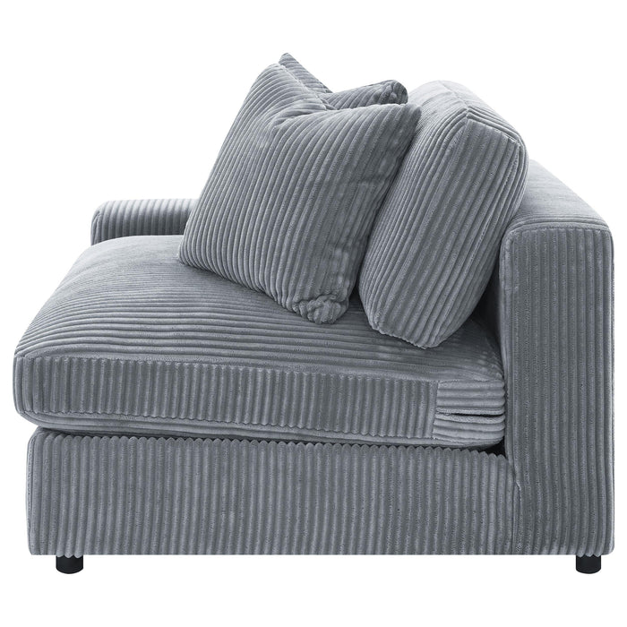 Blaine Upholstered Reversible Chaise Sectional Sofa Fog