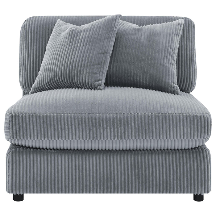 Blaine Upholstered Armless Chair Fog