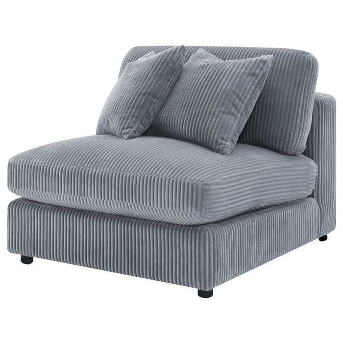 Blaine Upholstered Armless Chair Fog