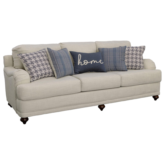 Glenn 2-piece Upholstered Sofa Set Light Grey and Blue