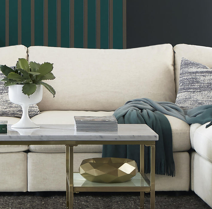 Serene Upholstered Armless Chair Beige