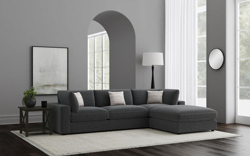 Serene 4-piece Upholstered Modular Sectional Sofa Charcoal