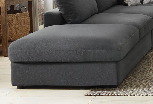 Serene Square Upholstered Ottoman Charcoal