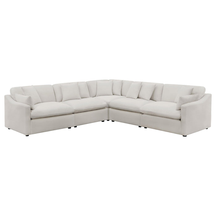 Hobson 5-piece Upholstered Modular Sectional Sofa Ivory