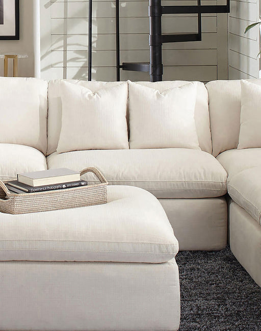 Hobson Upholstered Armless Chair Ivory