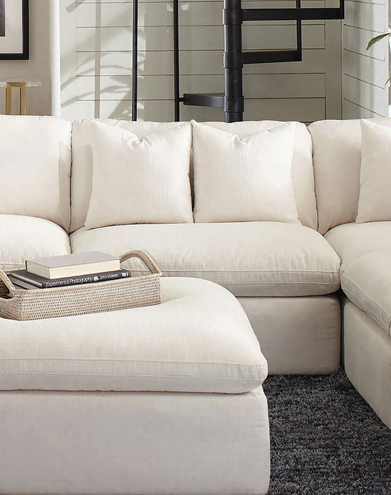 Hobson Upholstered Armless Chair Ivory