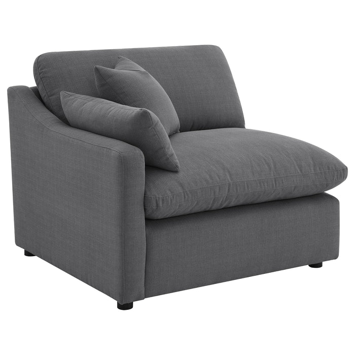 Hobson Upholstered LAF Chair Charcoal