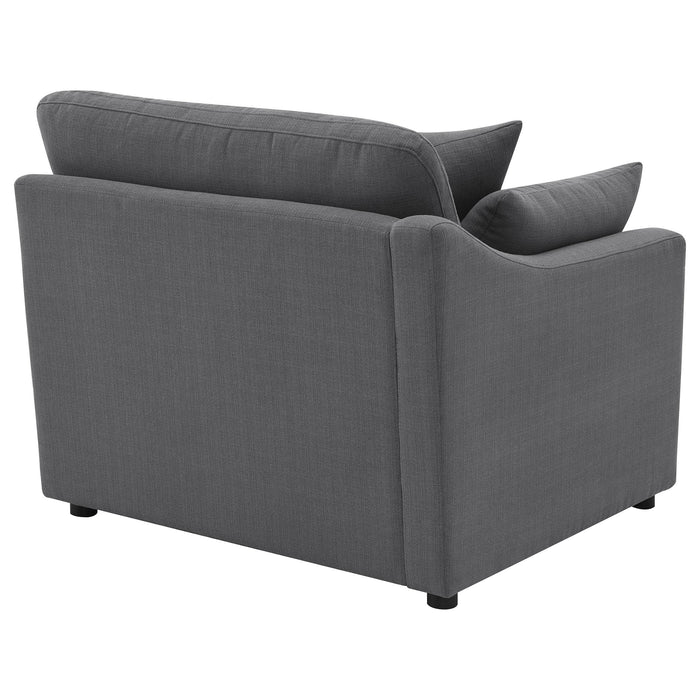 Hobson Upholstered LAF Chair Charcoal