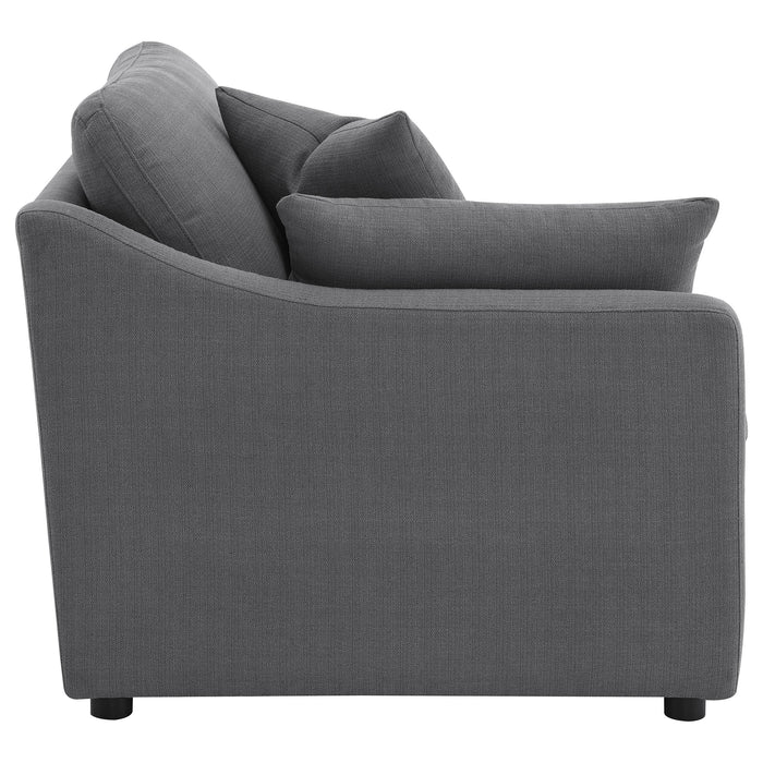 Hobson Upholstered LAF Chair Charcoal