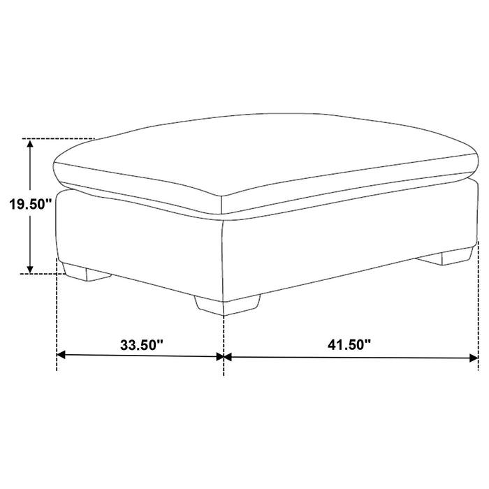 Lakeview Rectangular Upholstered Ottoman Ivory