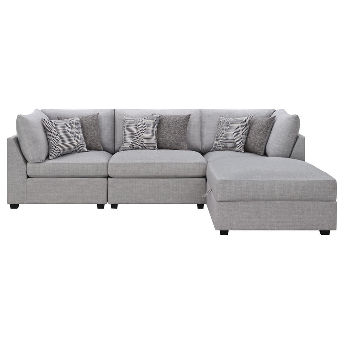Cambria 4-piece Upholstered Modular Sectional Sofa Grey