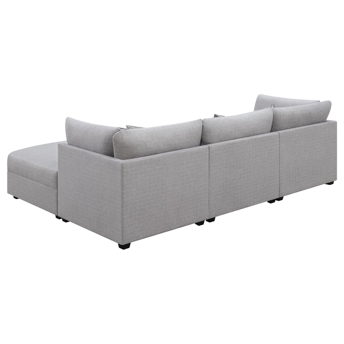 Cambria 4-piece Upholstered Modular Sectional Sofa Grey