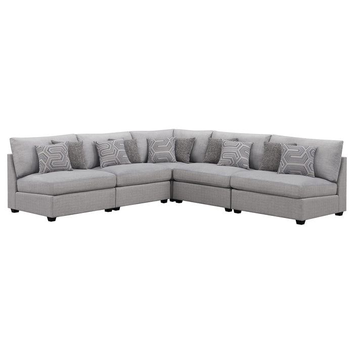 Cambria 5-piece Upholstered Modular Sectional Sofa Grey