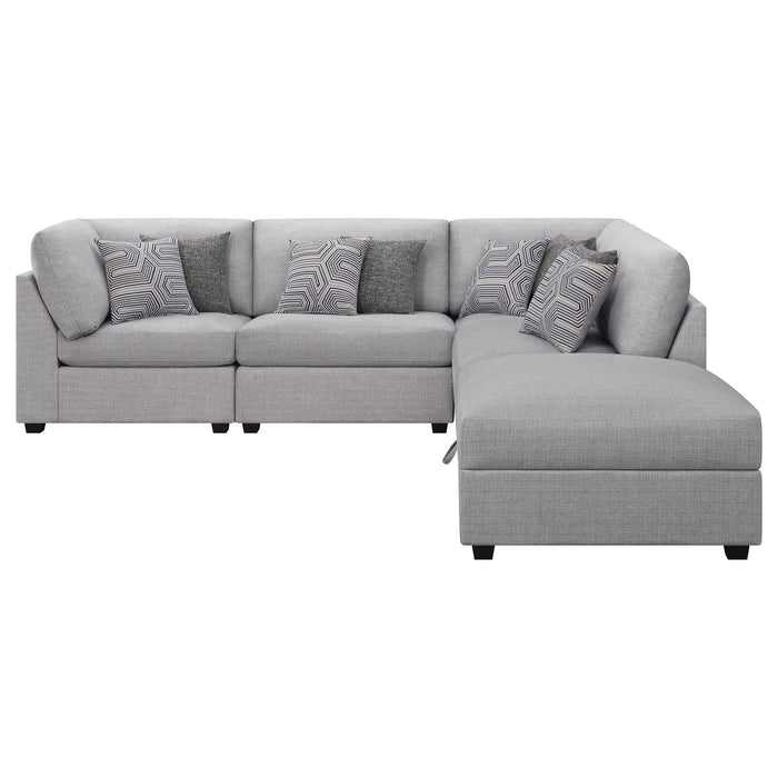 Cambria 5-piece Upholstered Modular Sectional Sofa Grey