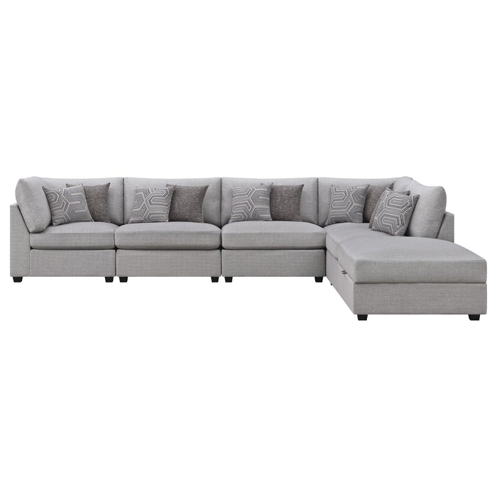 Cambria 6-piece Upholstered Modular Sectional Sofa Grey