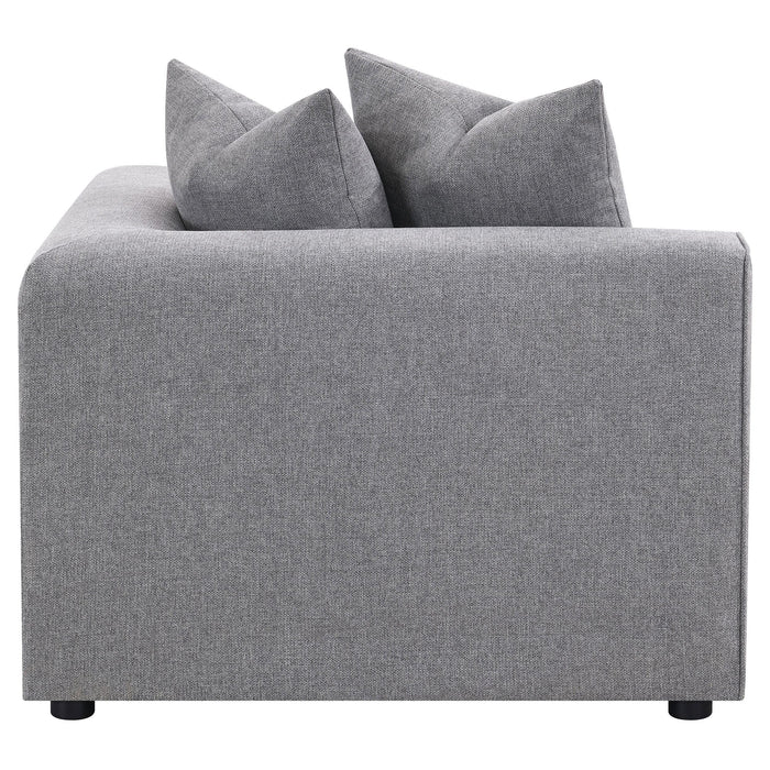 Jennifer Upholstered Corner Chair Grey