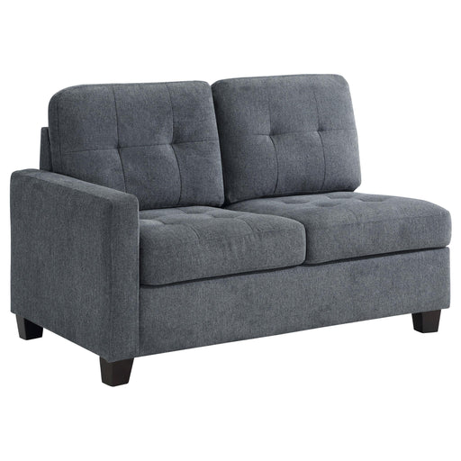 Georgina Upholstered LAF Loveseat Steel Grey