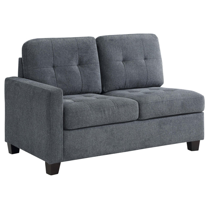 Georgina Upholstered LAF Loveseat Steel Grey