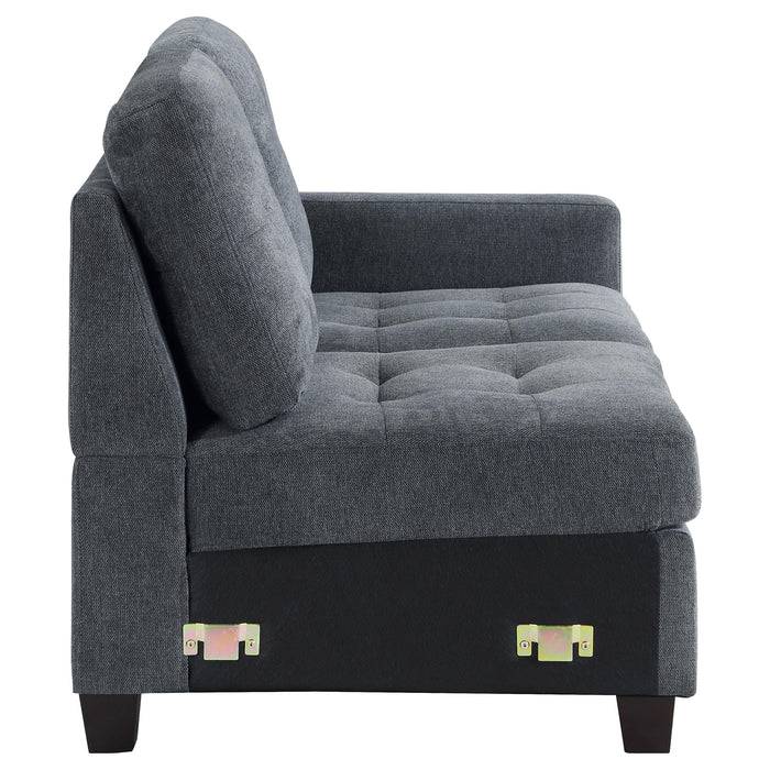 Georgina Upholstered RAF Loveseat Steel Grey