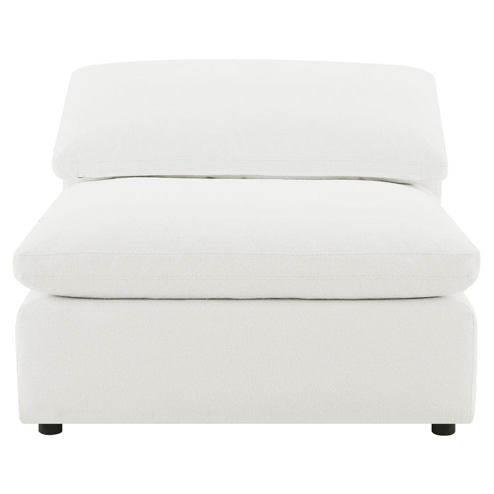 Raleigh Boucle Upholstered Armless Chair Ivory