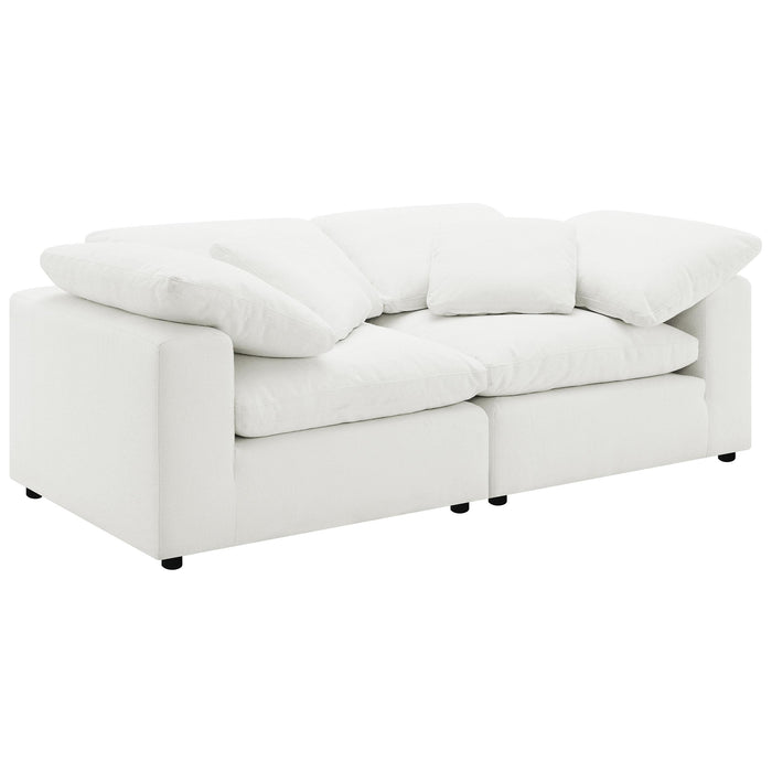 Raleigh Boucle Upholstered Armless Chair Ivory