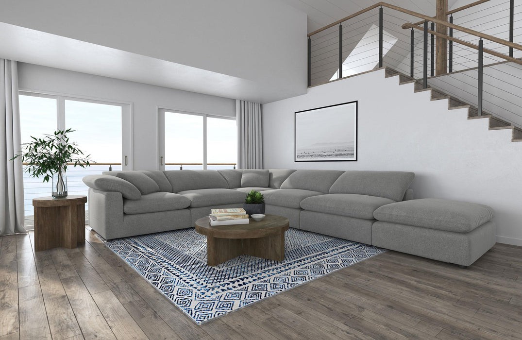 Raleigh 6-piece Boucle Upholstered Modular Sectional Grey