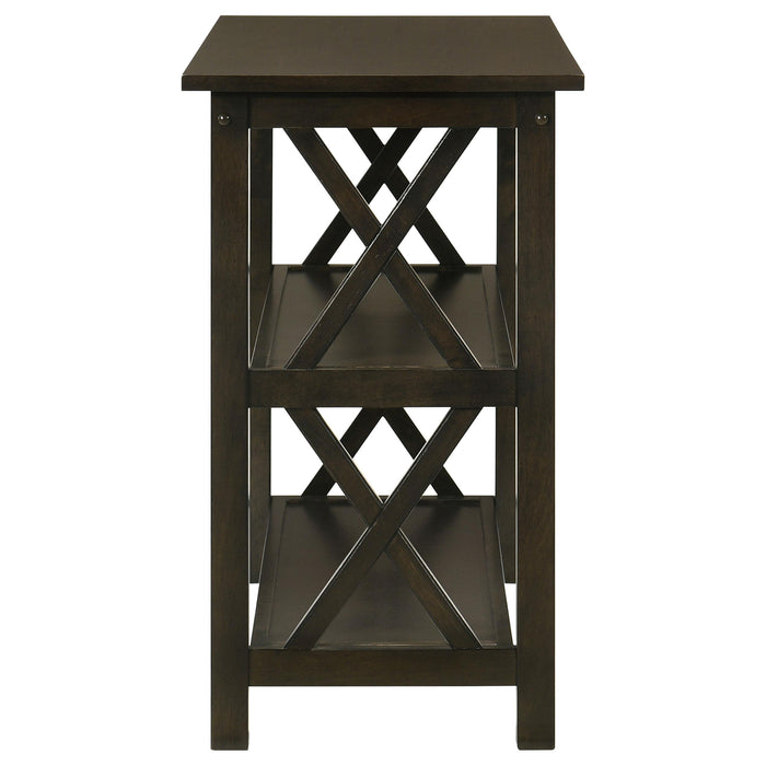 Rachelle 2-shelf Wood Entryway Console Table Deep Merlot