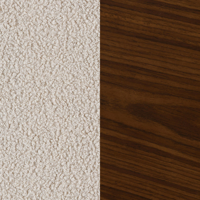 Paige Boucle Upholstered Mid Back Rocking Chair Beige