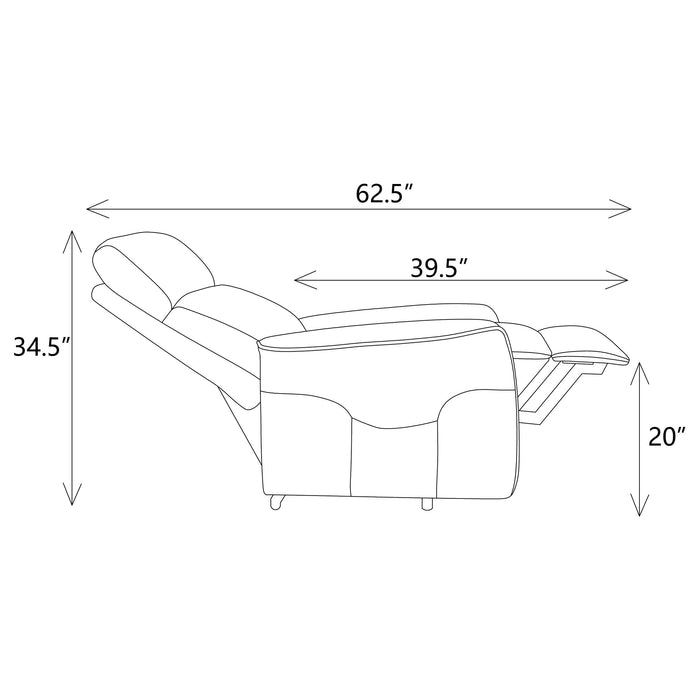 Herrera Upholstered Power Lift Massage Chair Charcoal