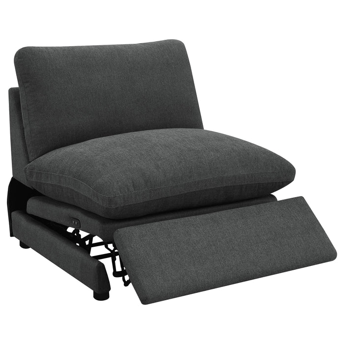 Collins Modular Power Armless Recliner Dark Grey