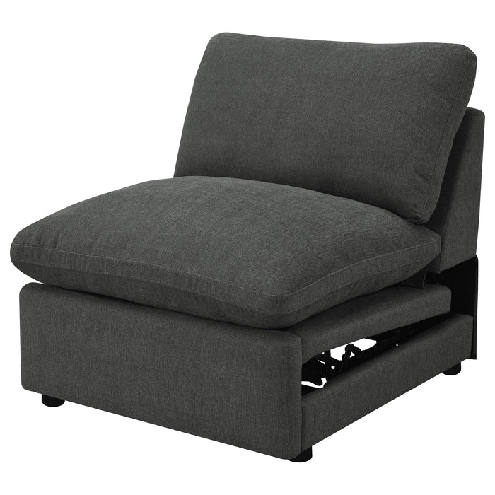 Collins Modular Power Armless Recliner Dark Grey