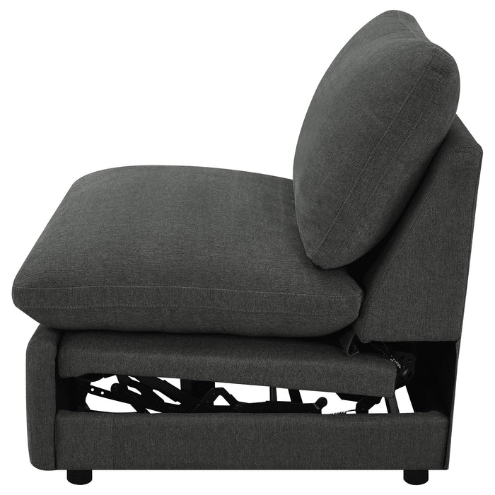 Collins Modular Power Armless Recliner Dark Grey