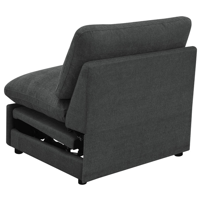 Collins Modular Power Armless Recliner Dark Grey